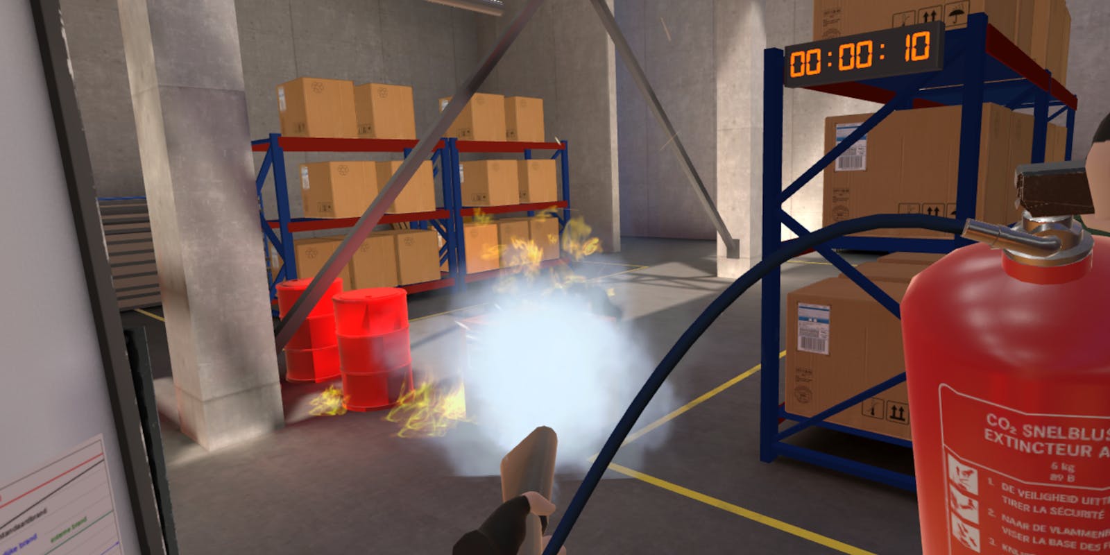 Fire fighting in VR