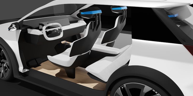 Borealis 3D concept car side open back