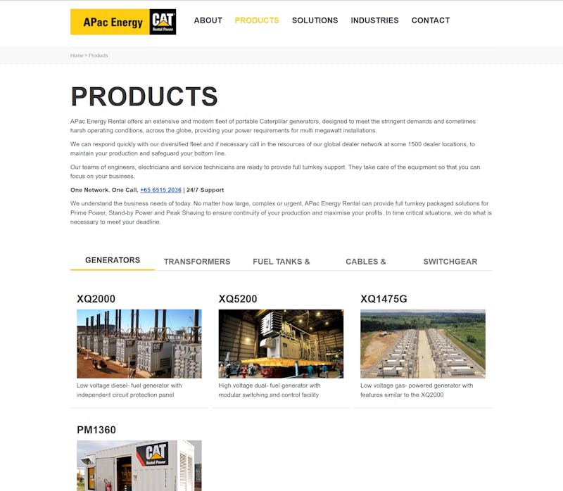 APA Cenergy products page