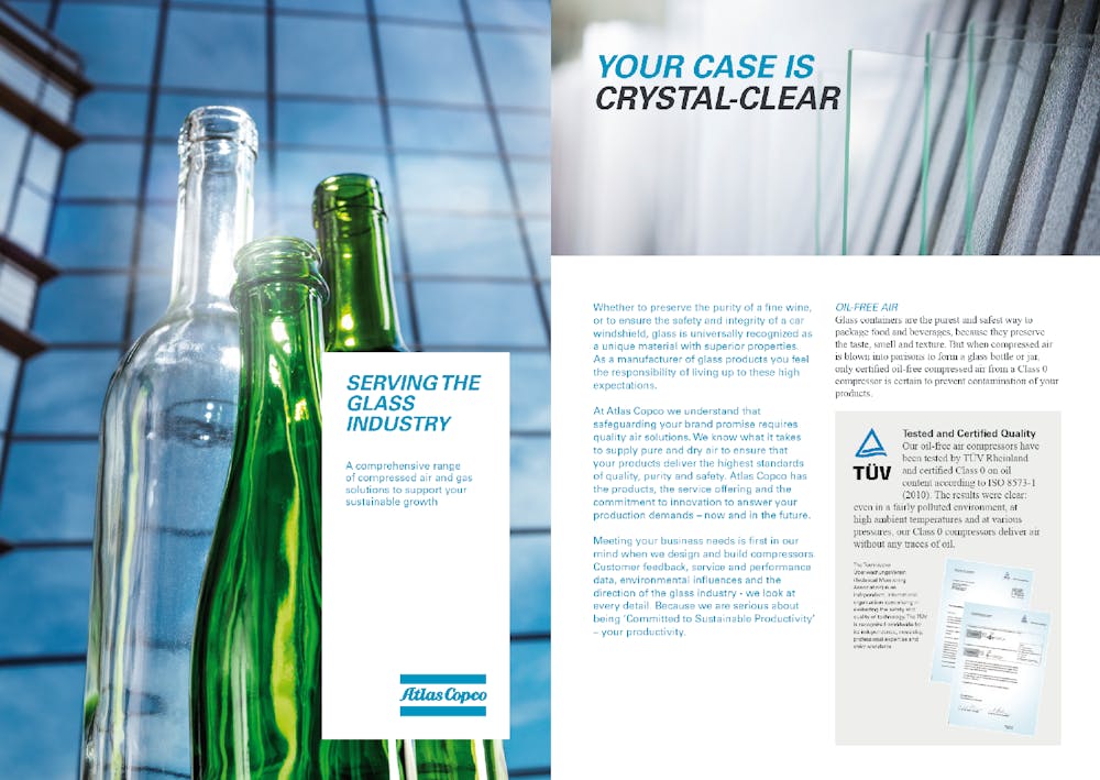 Atlas Copco segment brochure glass